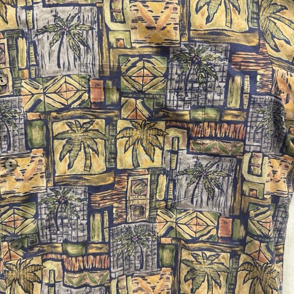 Vtg Tori Richard Hawaiian Shirt Cotton Lawn Mens Size 2XL Palm Tree Made in USA - Picture 2 of 7
